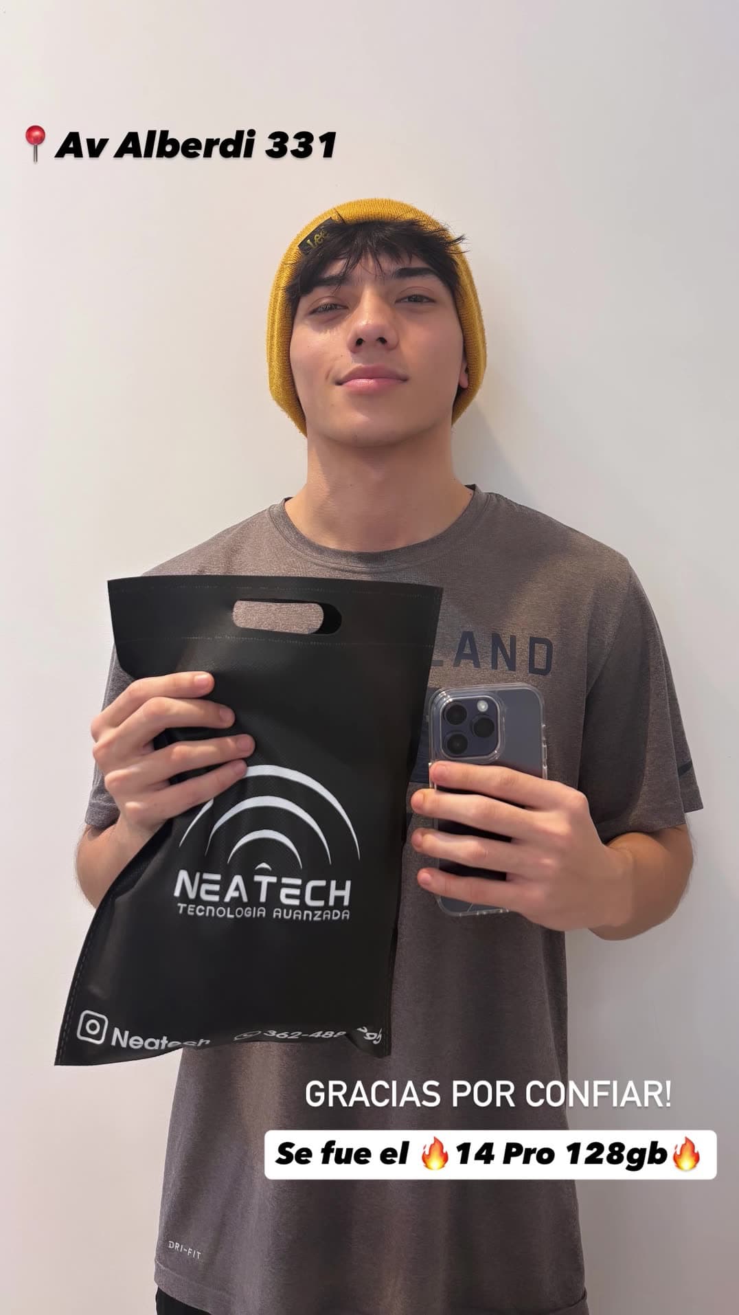 Se llevó un iPhone 14 Pro